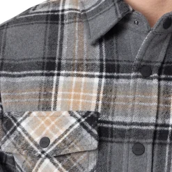 Front Snap Fleece Jacket - Greypld