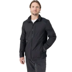 Light Wt. Mixed Media Jacket - Black