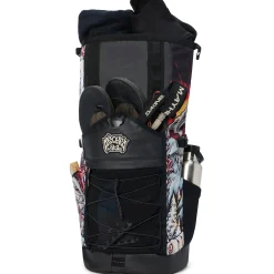 Mission Surf DLX Wet/Dry Rolltop Backpack 35L - Mayhem Marron