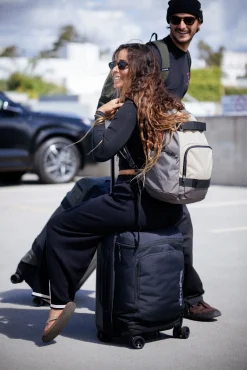 Split 4 Wheel Carry On Roller Bag 48L - Black