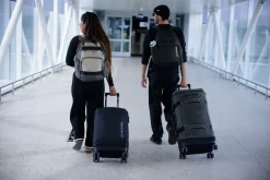 Split 4 Wheel Carry On Roller Bag 48L - Black