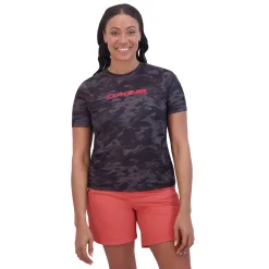 Syncline Short Sleeve Jersey Women's - Black Vintage Camo