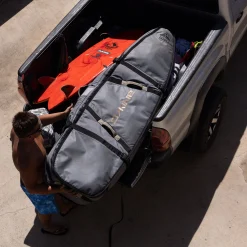 World Traveler Quad Surfboard Roller Bag - Castlerock/Stone