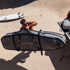 World Traveler Quad Surfboard Roller Bag - Castlerock/Stone